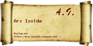 Arz Izolda névjegykártya